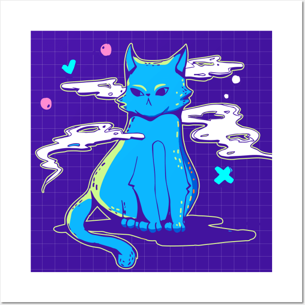 Neko Grid Wall Art by machmigo